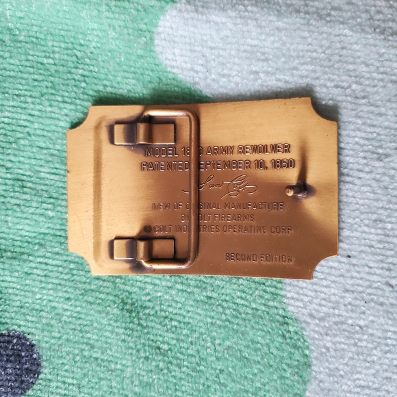 Colt Army Model 1860 Brass Belt Buckle - Picture 3 of 6